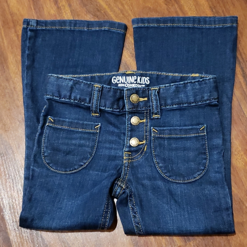 Girls 4T, Osh Kosh, Flare leg jean, button fly